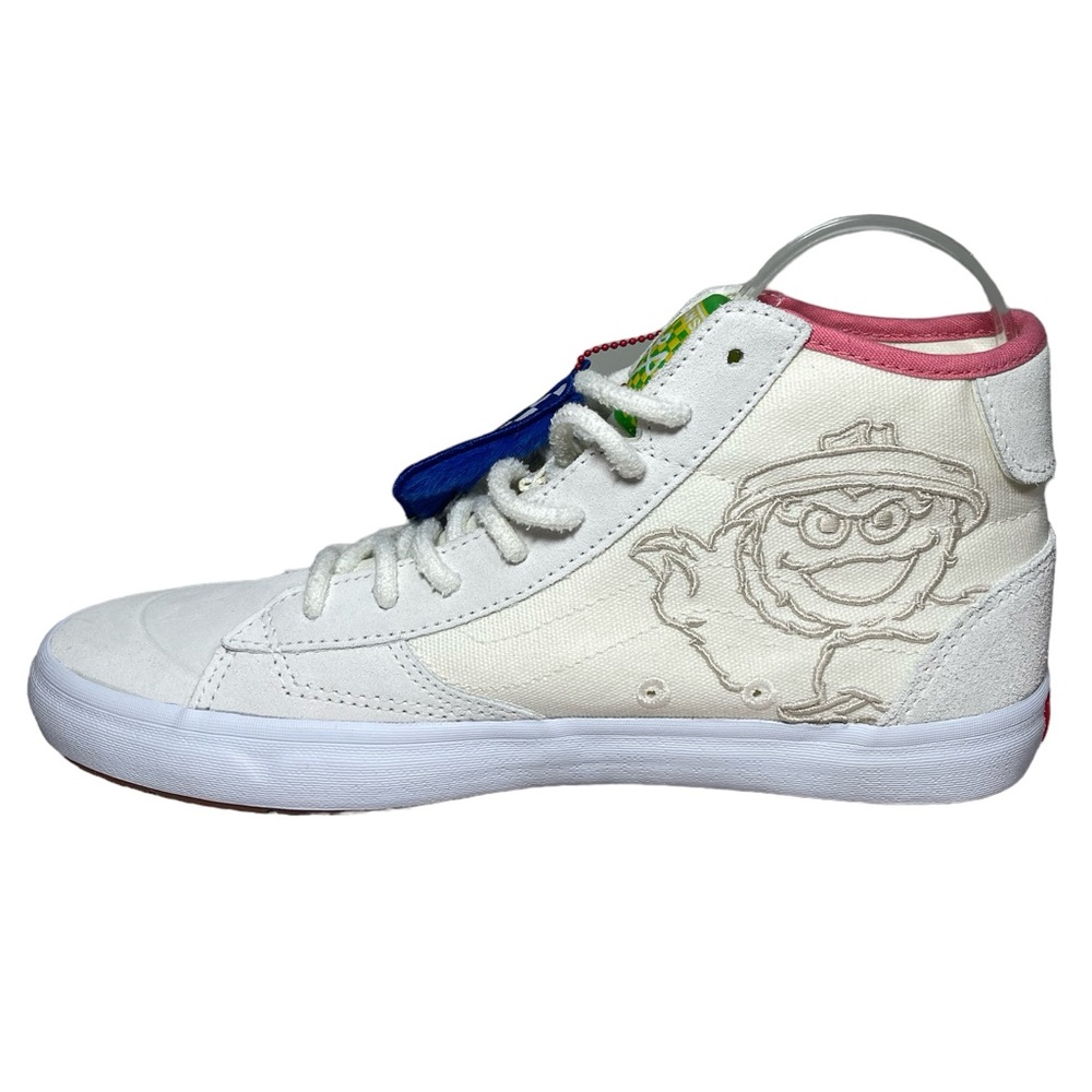 VANS Sk8-Hi High Top White Sneakers SESAME STREET Suede Canvas New Rare - Picture 13 of 16